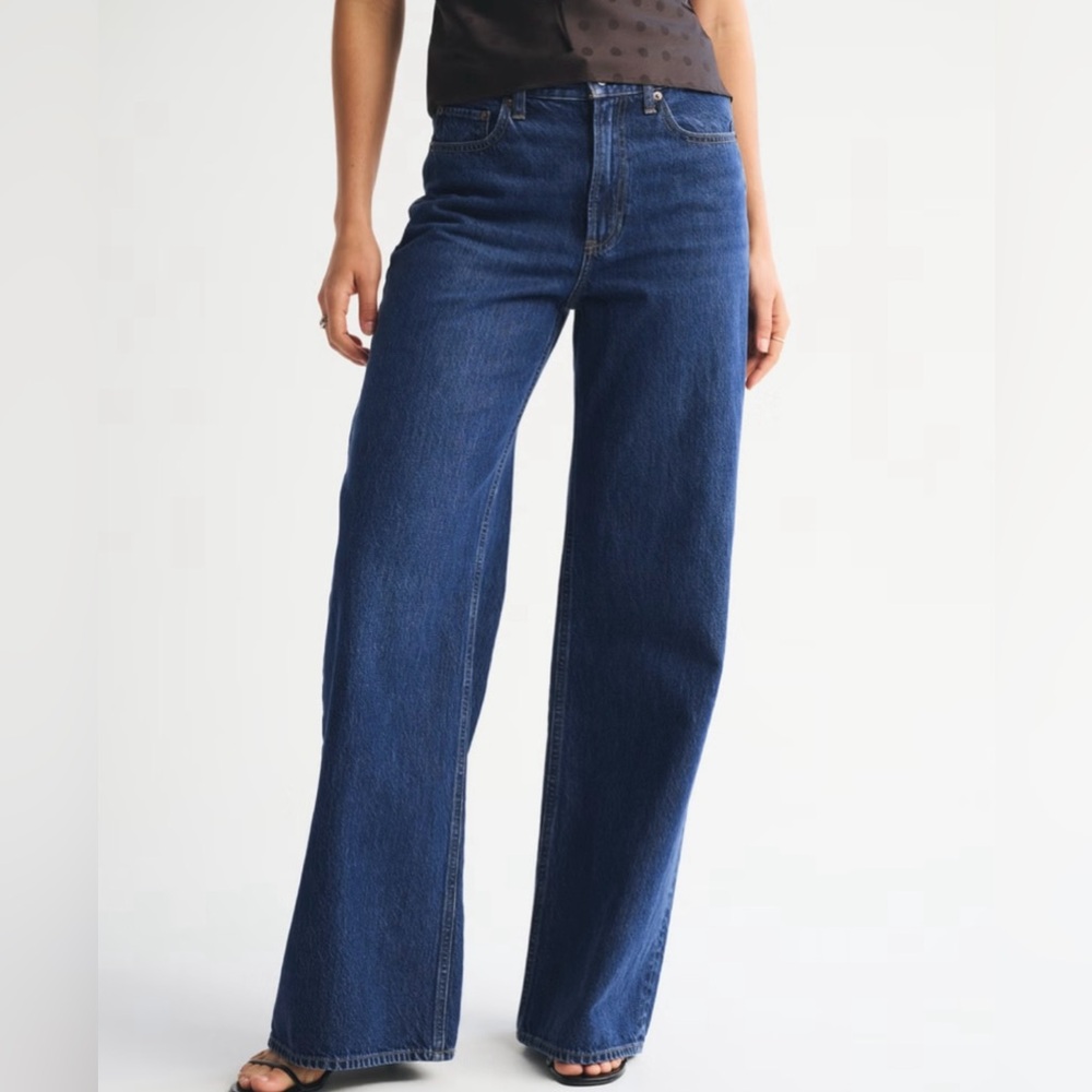 NWT Abercrombie and Fitch High Rise Wide Leg Jean size 27S